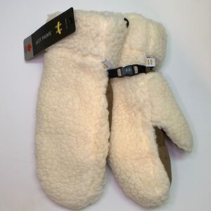 Hot Paws Cream Fleece Mittens